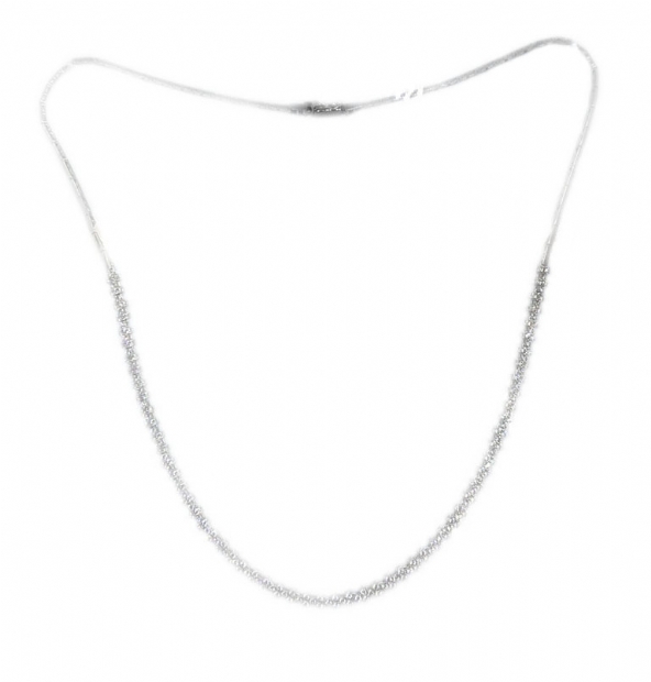 14Κ white gold necklace with cubic zirconium