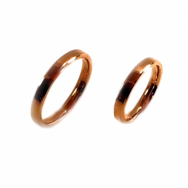 Rose gold 14K wedding rings