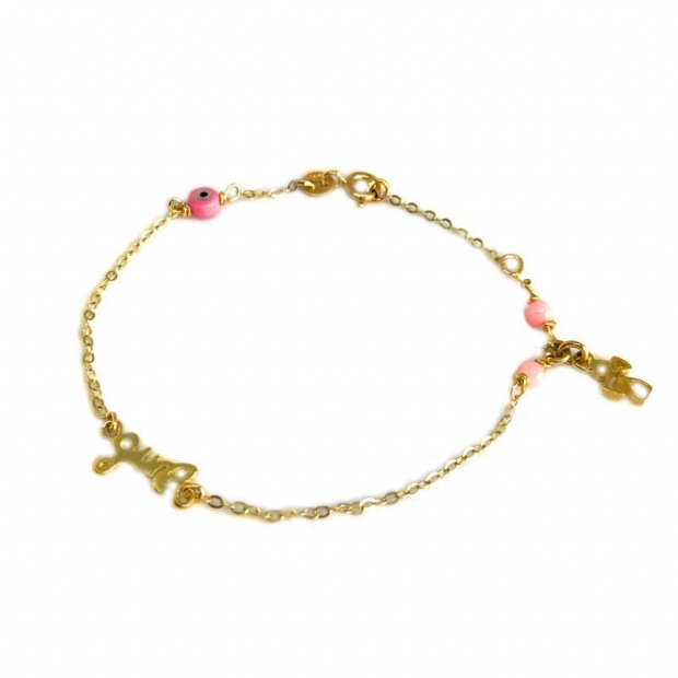 Girl's baby bracelet in 14K gold