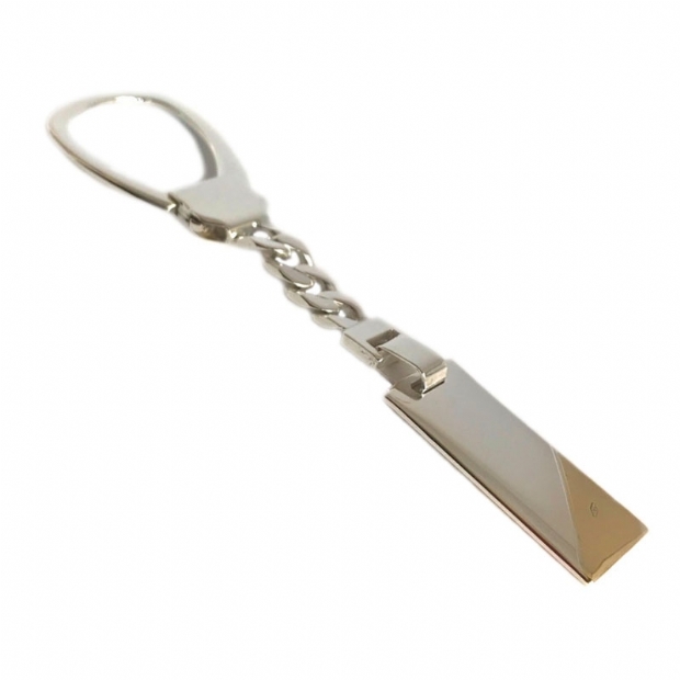 Silver 925 keychain with parallelogram