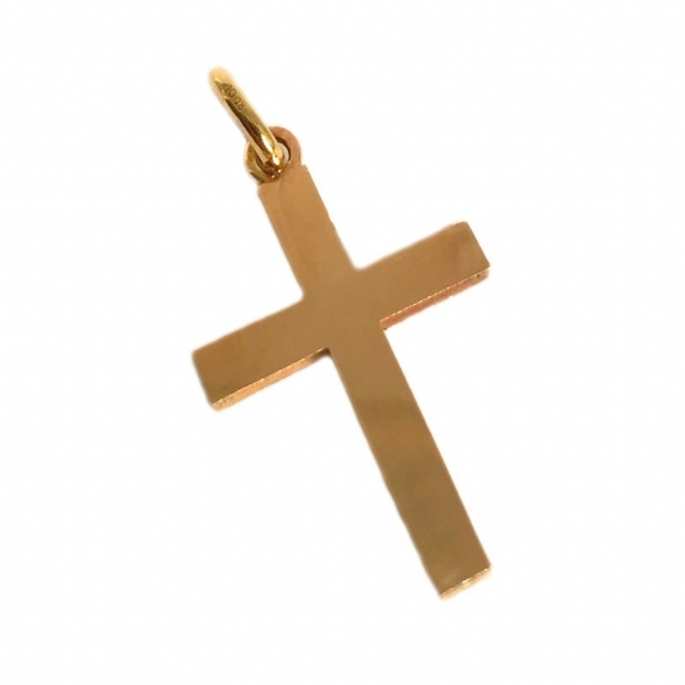 Χρυσός 14Κ κίτρινος μασιφ απλός σταυρός