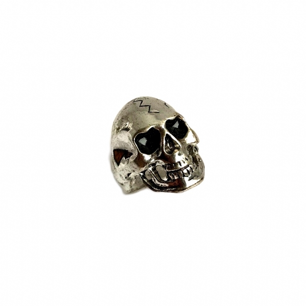 Rock style big skull face men's ring 