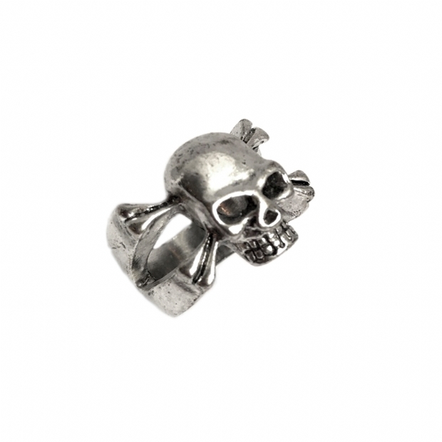 Man skull face steel ring